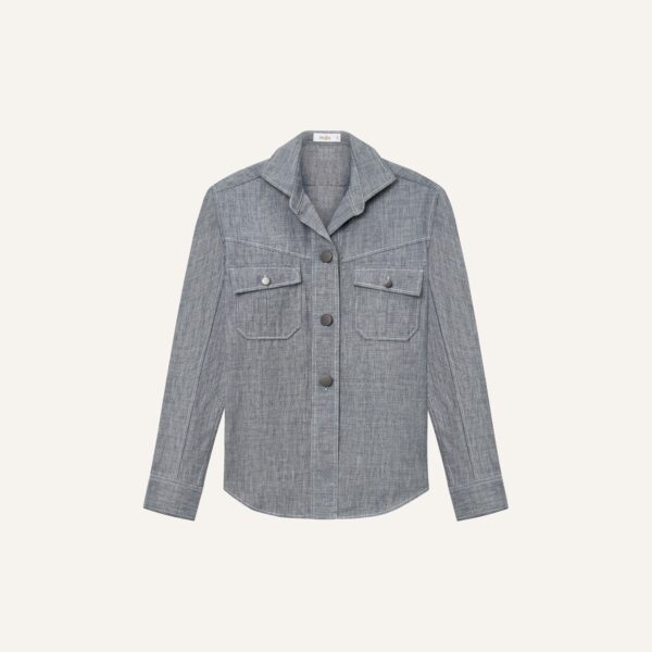ÁO SƠ MI DENIM CHUỐI XÁM
