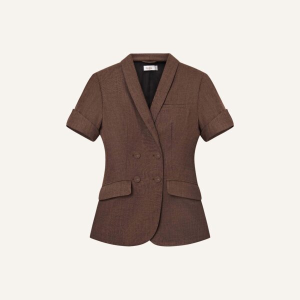 ÁO VEST NAMU NÂU ĐẬM TAY LẬT GẤU
