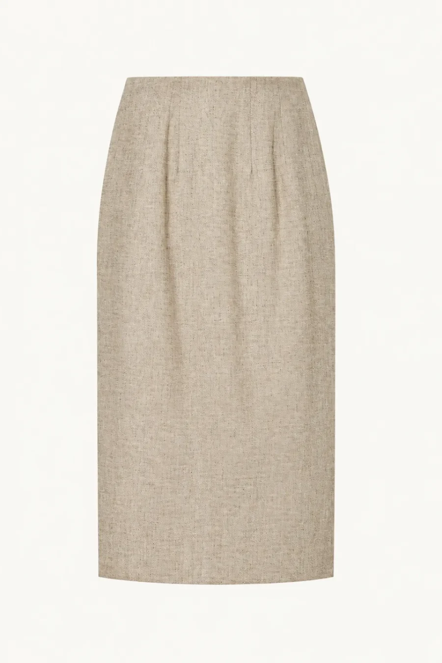 CHÂN VÁY NAMU NÂU NHẠT MIDI SUÔNG - Hestia Fashion