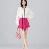 Quần váy ngắn Short Satin hồng M Hồng