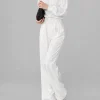 Quần tây nữ She Nano ống suông rộng, cạp cao, hiệu ứng vải Melange xước sợi – Hestia Fashion