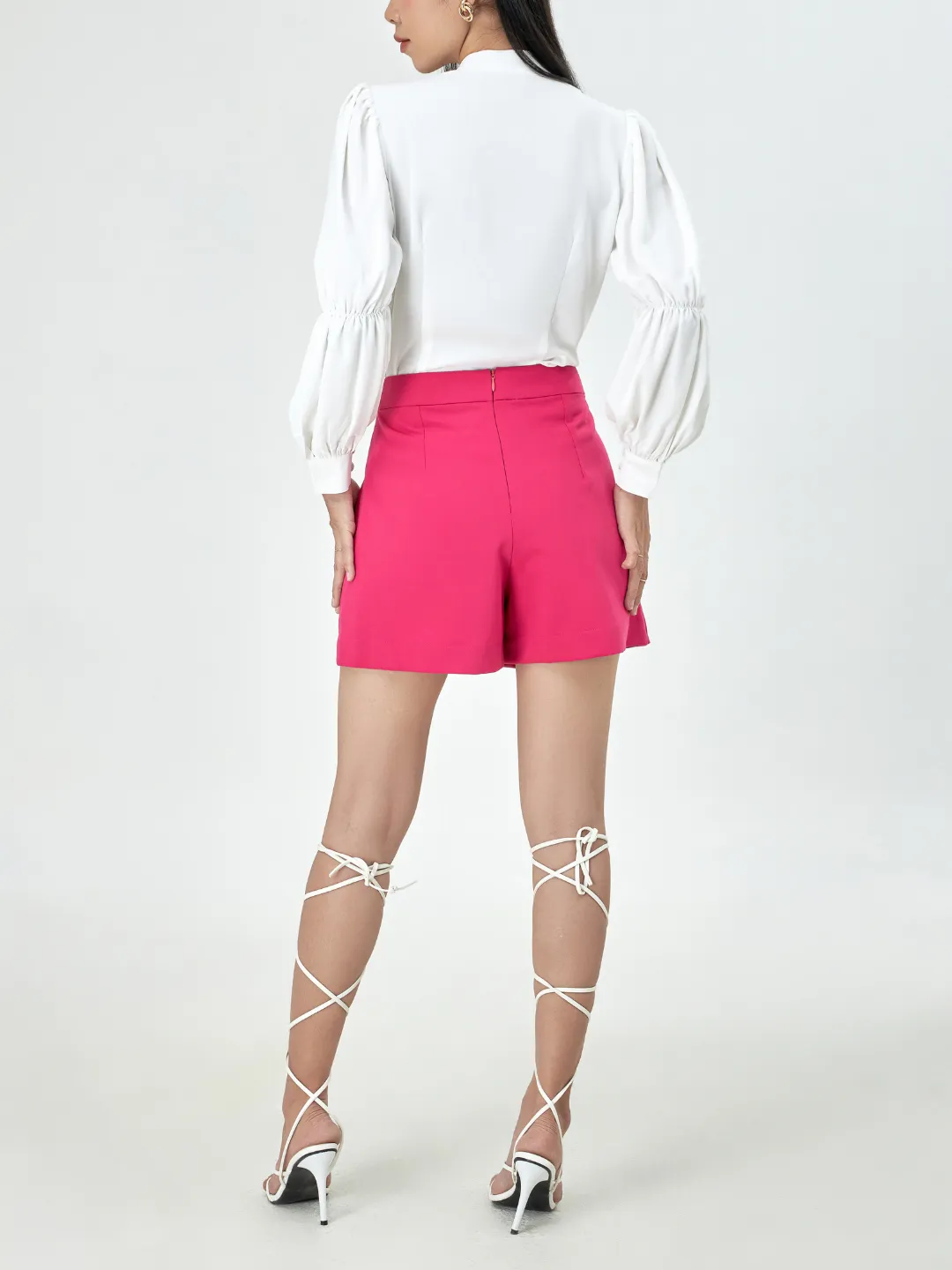 Short Satin hồng M Hồng